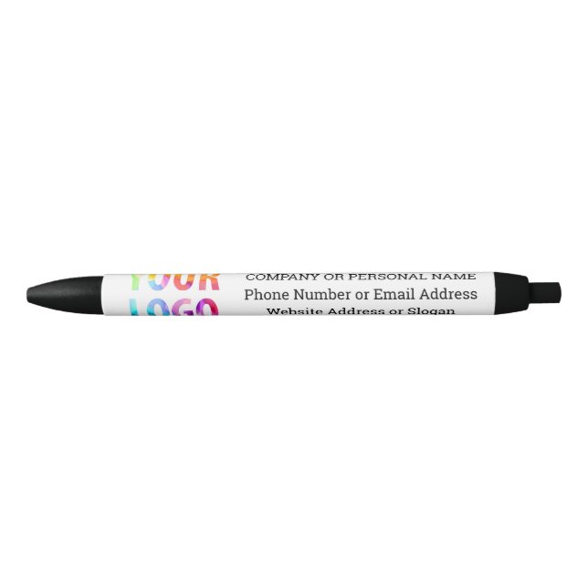 Custom Logo Business Company Promotional Gift Black Ink Pen (Front)