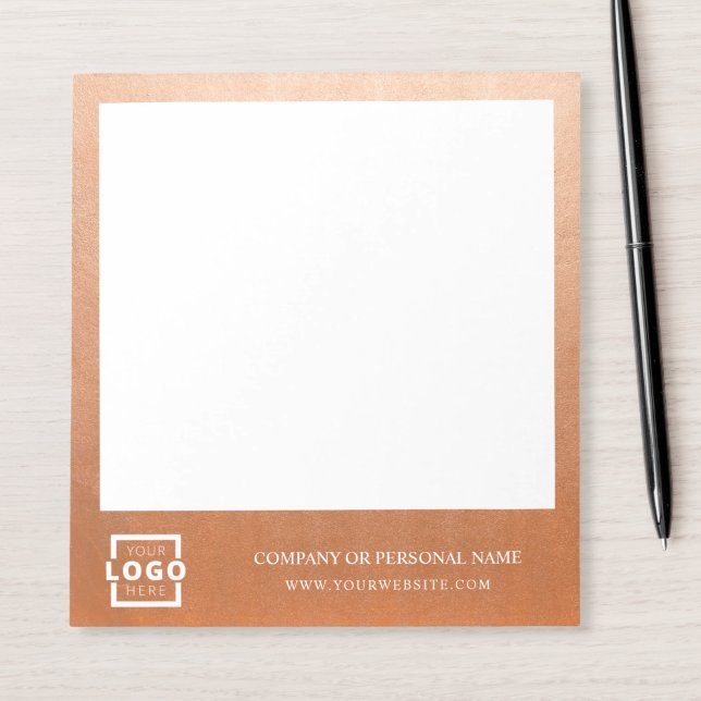 Custom Logo Business Company Promotional Rose Gold Notepad (Creator Uploaded)