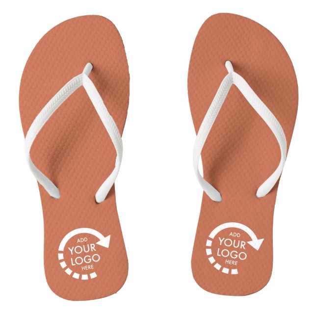 Custom Logo Business Company Staff | Terracotta Thongs (Footbed)