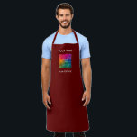 Custom Logo Business Company Trendy Template Apron<br><div class="desc">Custom Logo Business Company Minimalist Design Dark Red Large Apron.</div>