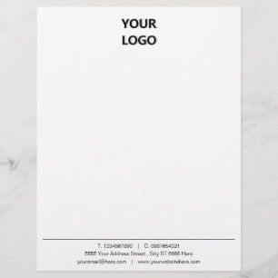 Custom Logo Business Contact Information Office Letterhead