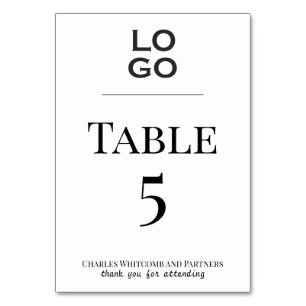 Custom Logo Business Corporate Event  Table Number