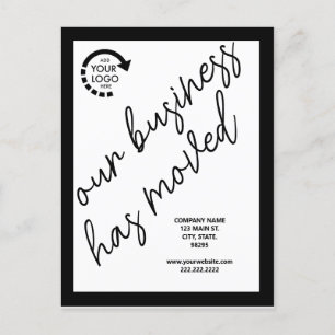 Custom Logo Business Moving Announcement Address  Postcard
