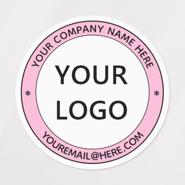 Custom Logo Business Name Personalised Labels (Design 1)