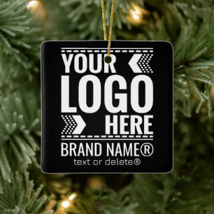 Custom Logo, Business or Brand Logo Personalized  Ceramic Ornament