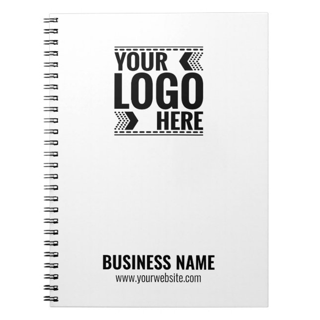 Custom Logo, Business or Brand Logo Personalized  Notebook (Front)