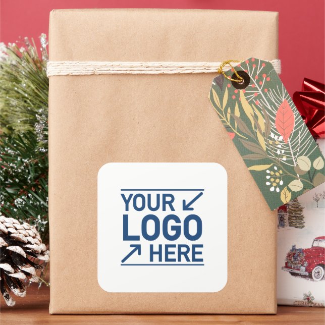 Custom Logo Business Packaging Brand Personalized Square Sticker (Holiday)