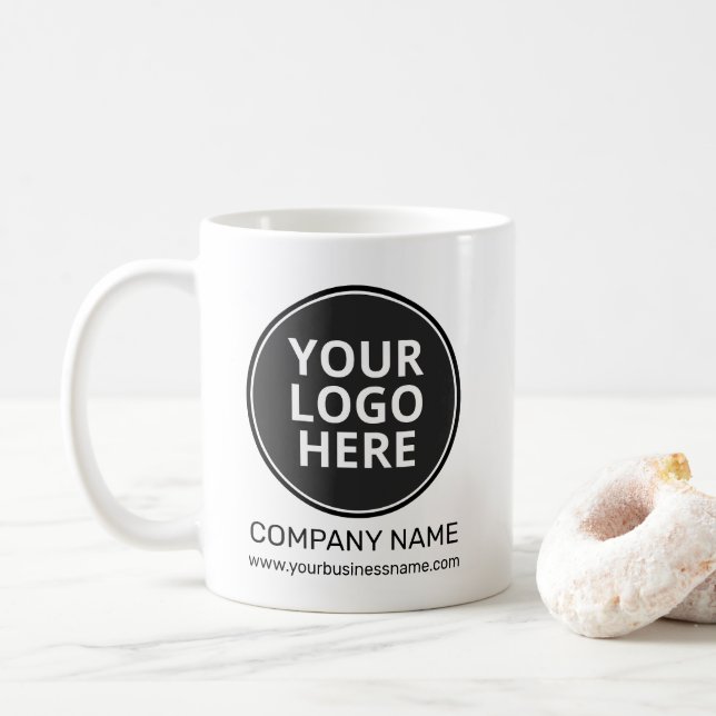 Custom Logo Business Personalised Corporate Brand  Coffee Mug (With Donut)