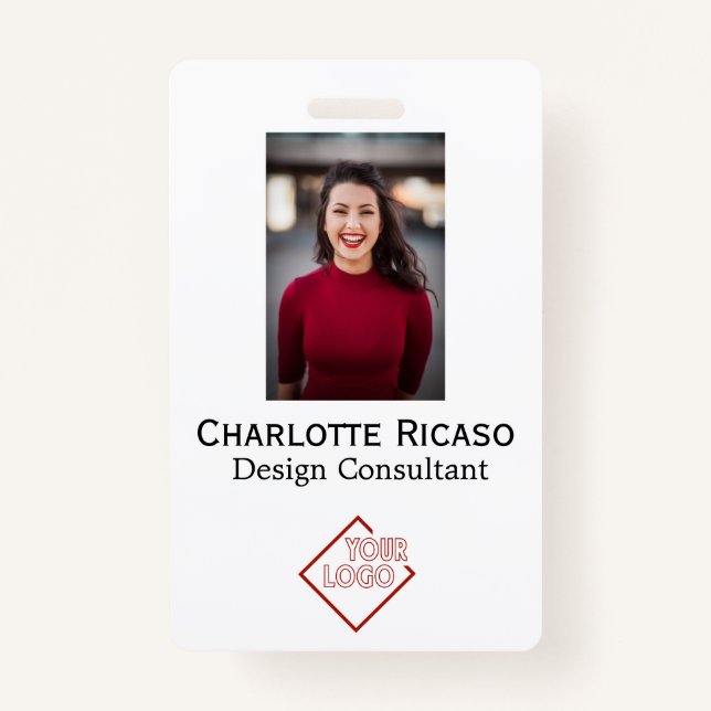 Custom Logo Business Personalised ID Badge (Front)