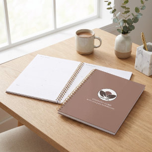 Custom Logo Business Planner Mocha Mousse