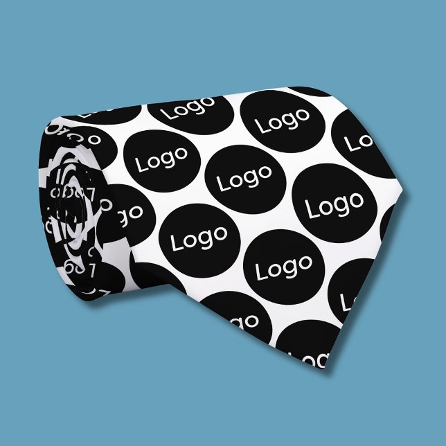 Custom Logo Business Professional Tie (Logo tie small business promotional (rolled))