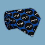 Custom Logo Business Professional Tie<br><div class="desc">Simple blue logo tie; just add your own logo to create custom professional and promotional products.   If you require further customisation or colour variations,  please use the message me button below.</div>