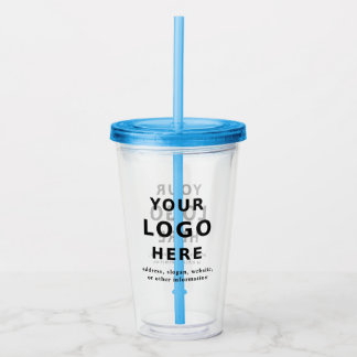 Custom Logo Business Promo Add Your Text Custom Acrylic Tumbler