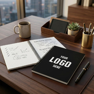 Custom Logo Business Promotional Black  Notebook