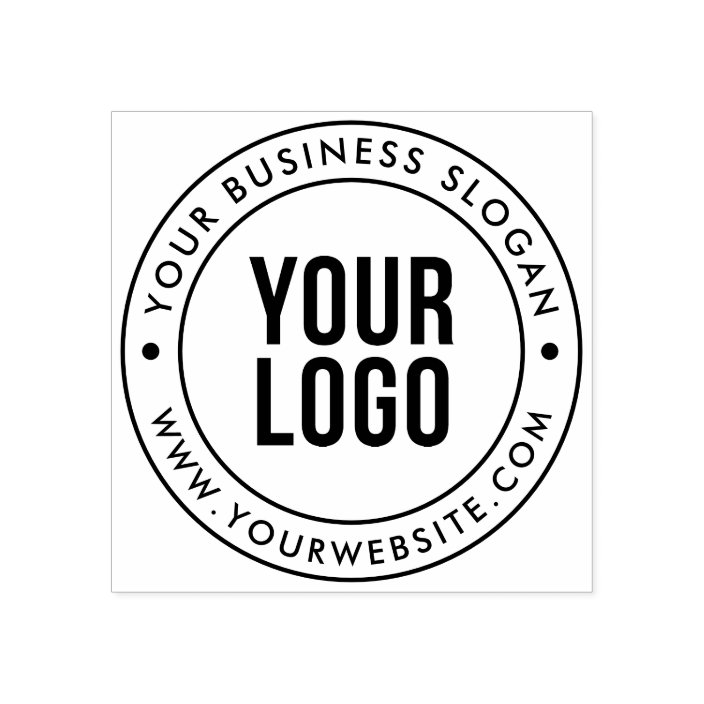 Custom Logo Business Promotional Rubber Stamp | Zazzle.com.au