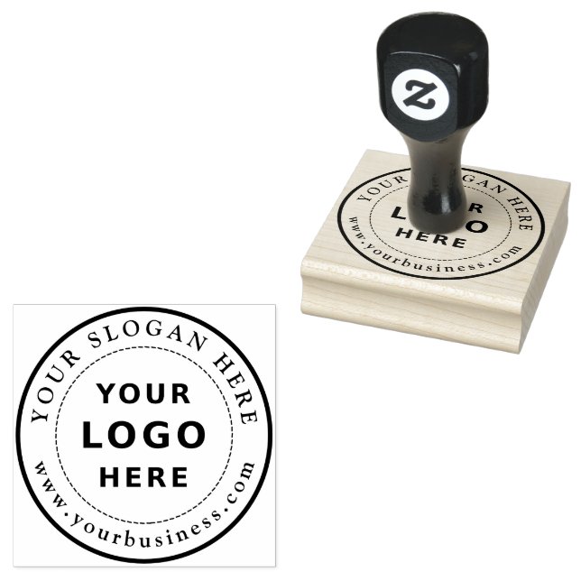 Custom Logo Business Round Professional Rubber Stamp (Stamped)