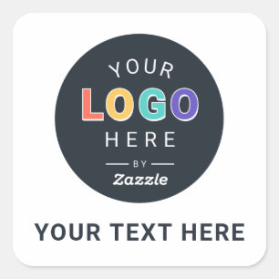 Custom Logo Business Square Sticker