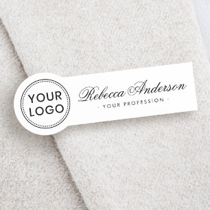Custom logo business staff employee any colour name tag