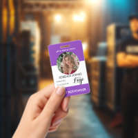 custom logo business staff Photo ID Security ID Ba