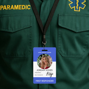 custom logo business staff Photo Security blue ID Badge