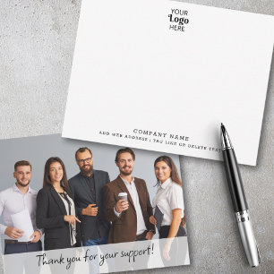 Custom Logo Business Thank You Company Name Photo Card