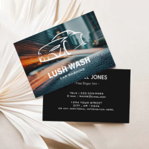 Custom Logo Car Wash Auto   Automotive Cleaning  Business Card
