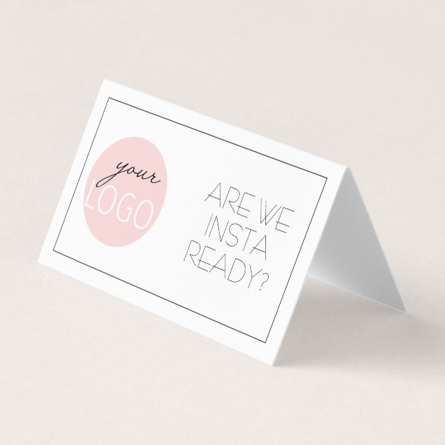 Custom Logo Chic Cafe Barista Social Media Icon Business Card (Front)