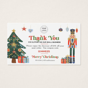 Custom logo Christmas Package Thank you inserts
