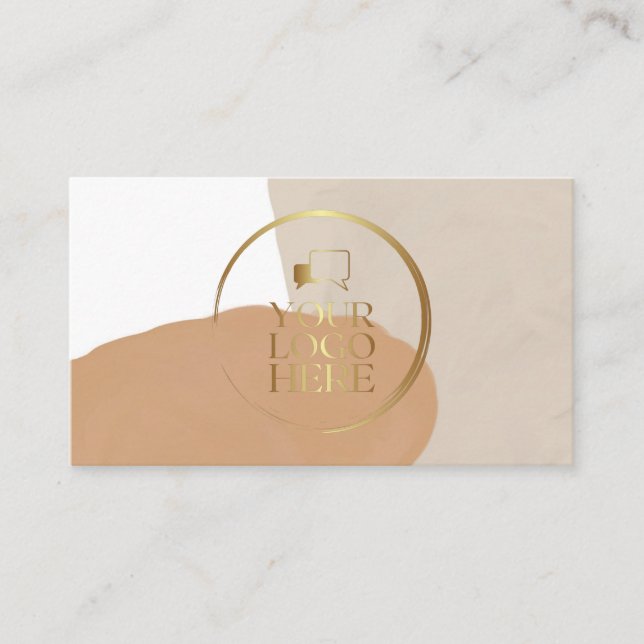 Custom Logo Circle Handmade Jewellery Pampas Sand Business Card (Front)