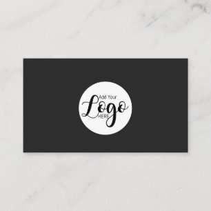 Custom Logo Circle Professional Black Business Card