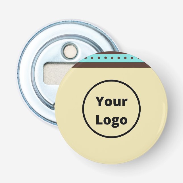 Custom logo circles and stripes pattern bottle opener (Front)