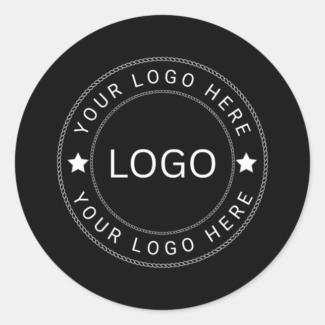 Custom Logo Classic Round Sticker (Front)