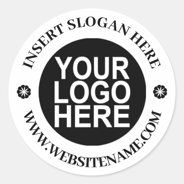 Custom Logo Classic Round Sticker (Front)