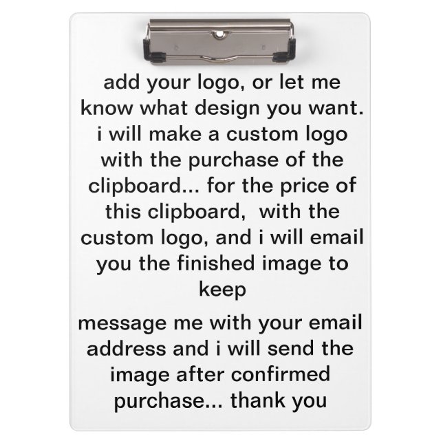 custom logo clipboard (Front)