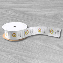 Custom Logo Clothing Garment Product Labels White