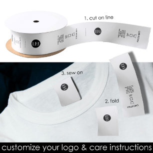 Custom Logo Clothing Labels Sew On Sewing Label Satin Ribbon