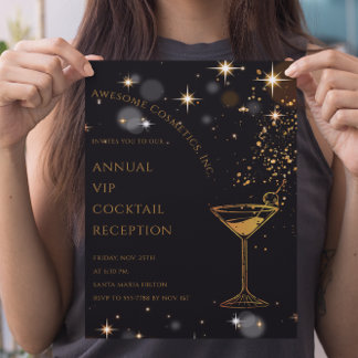 Custom logo Cocktail Corporate Business Event Invitation
