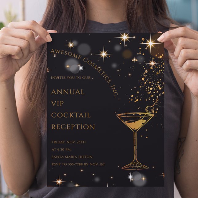 Custom logo Cocktail Corporate Business Event Invitation (Creator Uploaded)