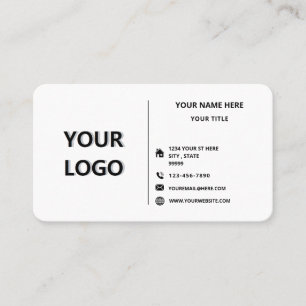 Custom Logo Colours Font Professional Business Car Card