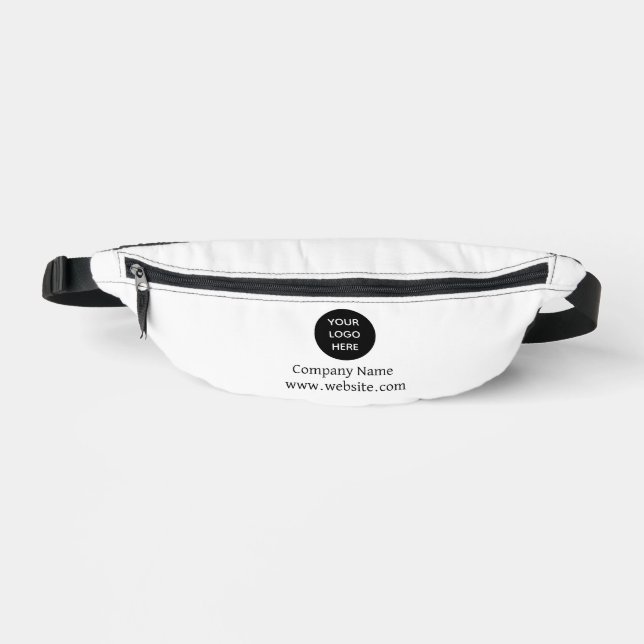 Custom Logo Company Black Business Corporate Bum Bags (Front)