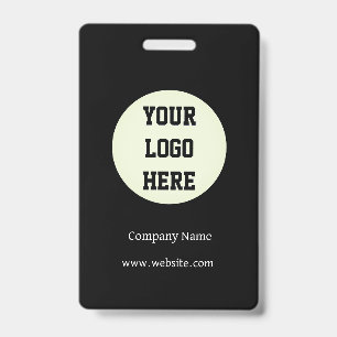 Custom Logo Company Black Business Corporate ID Badge