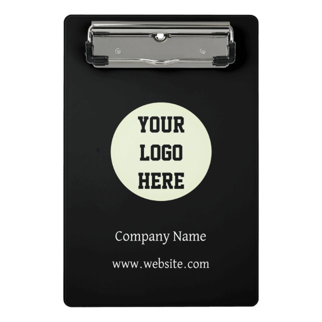 Custom Logo Company Black Business Customer  Mini Clipboard (Front)