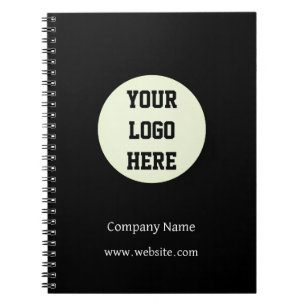 Custom Logo Company Black Business Customer  Notebook