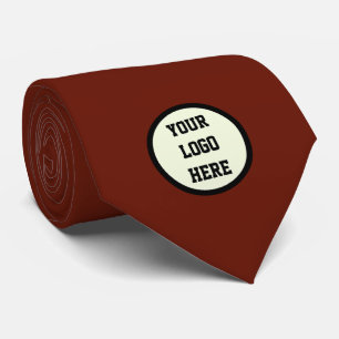 Custom Logo Company Burgundy Business Corporate Tie