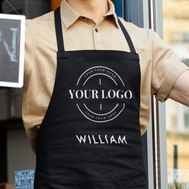 Custom Logo Company Business Corporate Staff Name  Apron (Creator Uploaded)
