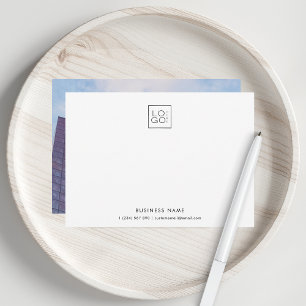 Custom Logo Company Business Name Photo Minimalist Card