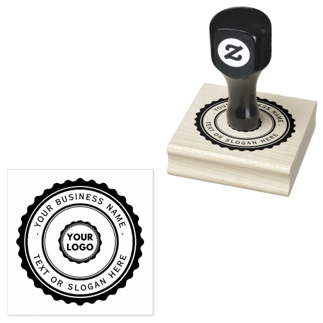 Custom logo company business  rubber stamp (Stamped)
