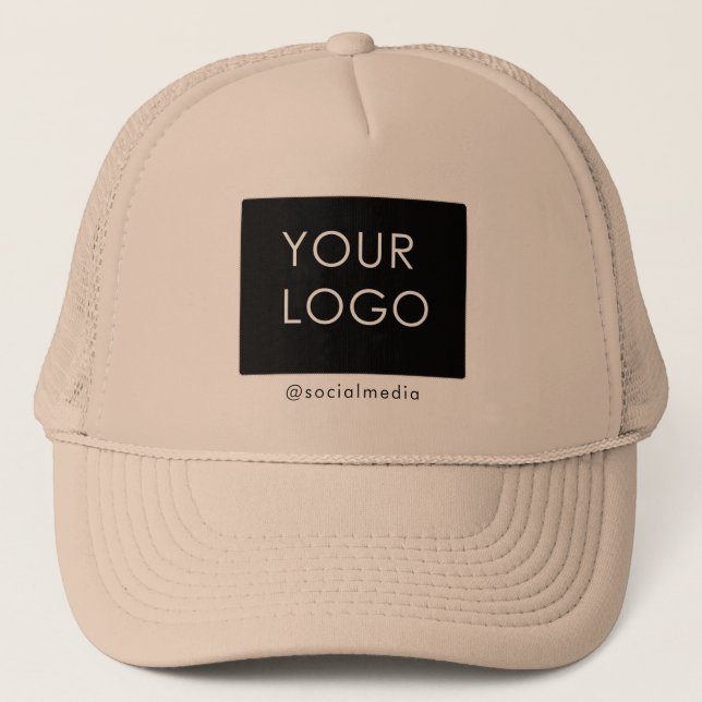 Custom Logo Company Business Social Media  Trucker Hat (Front)