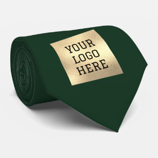 Custom Logo Company Green Business Corporate Tie