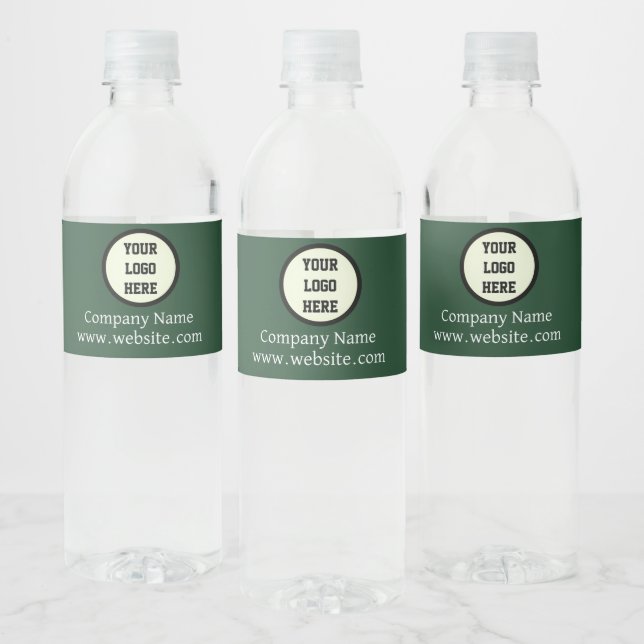 Custom Logo Company Green Business Corporate Water Bottle Label (Bottles)